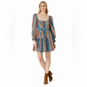 Olivia James Multicolor Long Sleeve Dress NWT Multiple Sizes